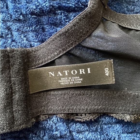 Natori Bra Black Lace Trim Bra size 40G - Picture 5 of 9